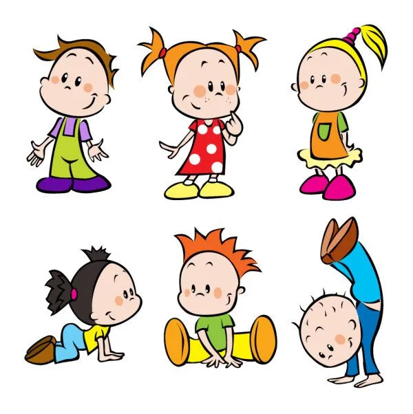 Cartoon images of children 01 - vector material_Download free ...