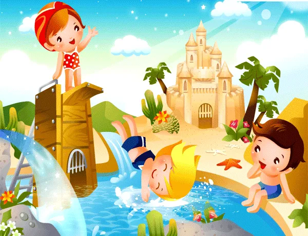 Niños en verano para imprimir-Imagenes y dibujos para imprimir Niños en verano para imprimir-Imagenes y dibujos para imprimir