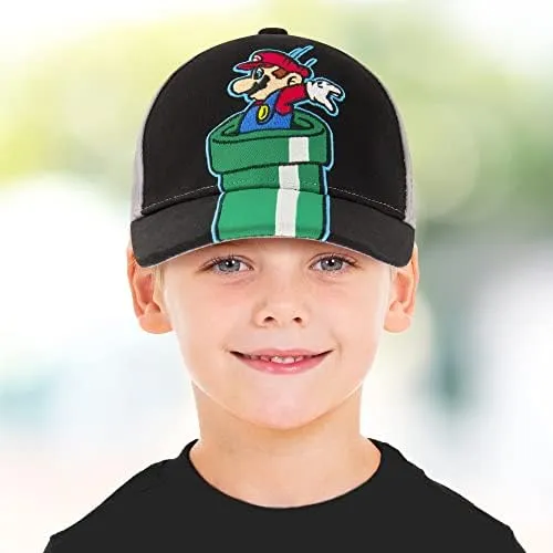 Nintendo Super Mario - Gorra de béisbol para niños, Talla 4-7, Gris, 4-7  Años : Amazon.com.mx: Ropa, Zapatos y Accesorios