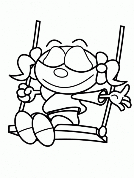 ninya-columpio | Dibujos y juegos, para pintar y colorear ninya-columpio | Dibujos y juegos, para pintar y colorear