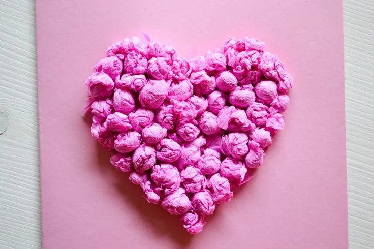 Por qué no?: Corazon de papel crepe | Cuore di carta crespa - DIY ...