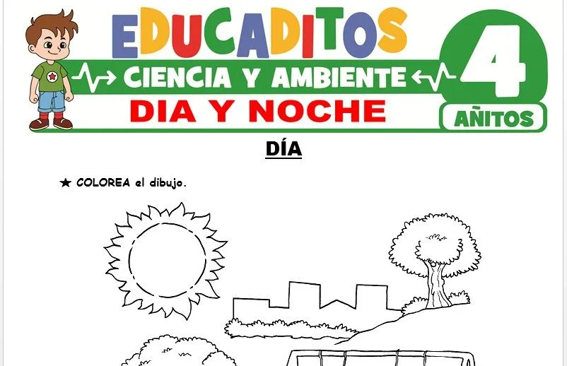 Día y Noche para Niños de 4 Años » Educaditos.com Día y Noche para Niños de 4 Años » Educaditos.com