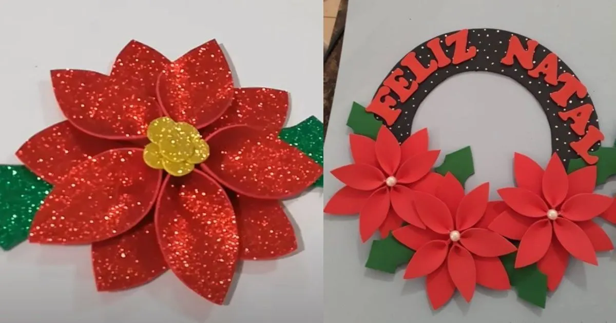 Cómo hacer una nochebuena en foami paso a paso | Actitudfem Cómo hacer una nochebuena en foami paso a paso | Actitudfem