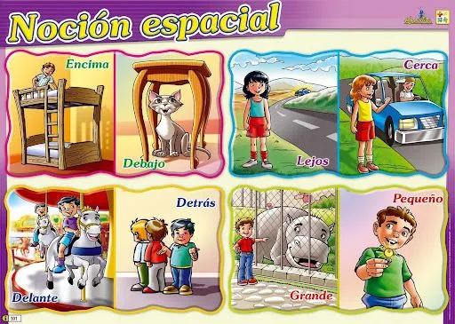 Nociones espaciales para colorear - Imagui