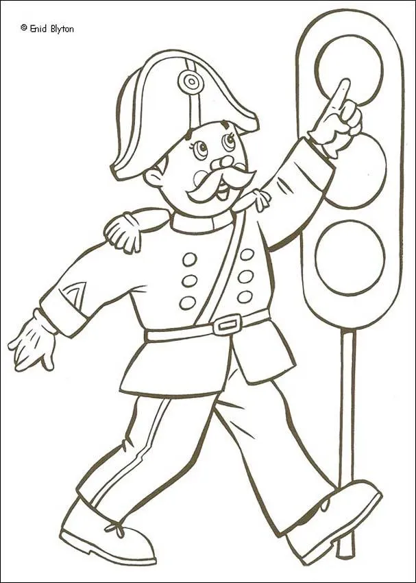 Noddy para pintar, Sr. Pull y el semáforo para imprimir