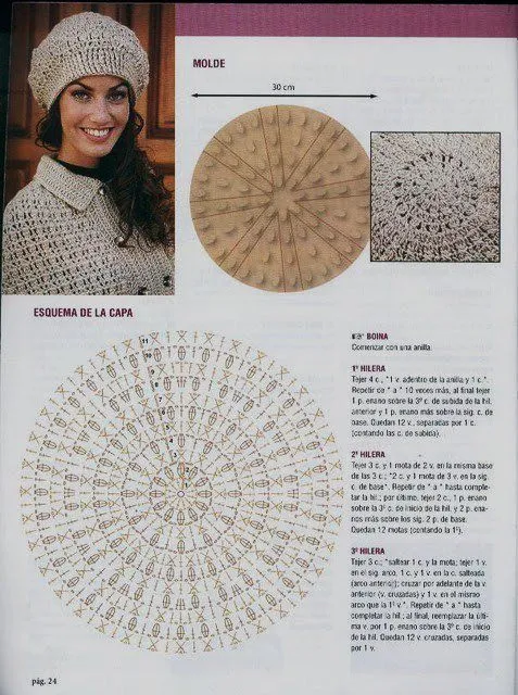 Patrón para boina - Imagui