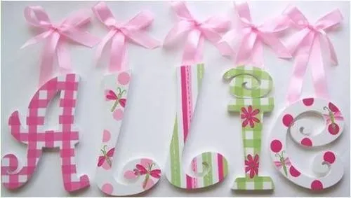 Nombre De Tu Bebe Para Decorar - $ 90.00 en MercadoLibre | Letter ...