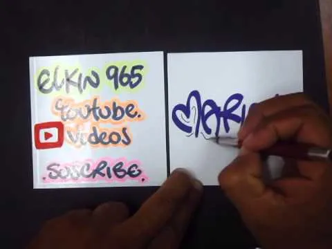 Nombre decorado Mariana - YouTube