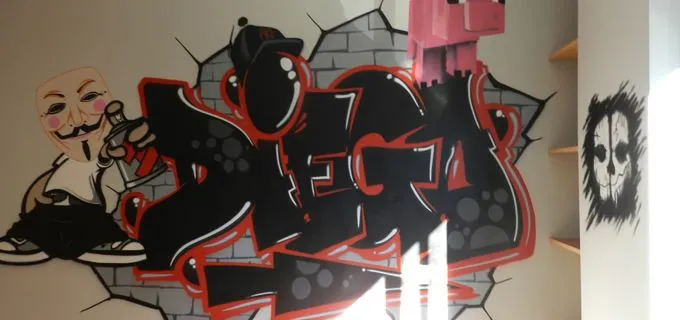 Mi Nombre en Graffiti | Habitación con graffiti | Decoración ...