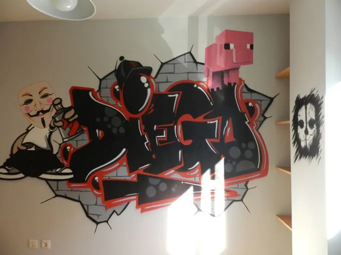 Mi Nombre en Graffiti | Habitación con graffiti | Decoración ...