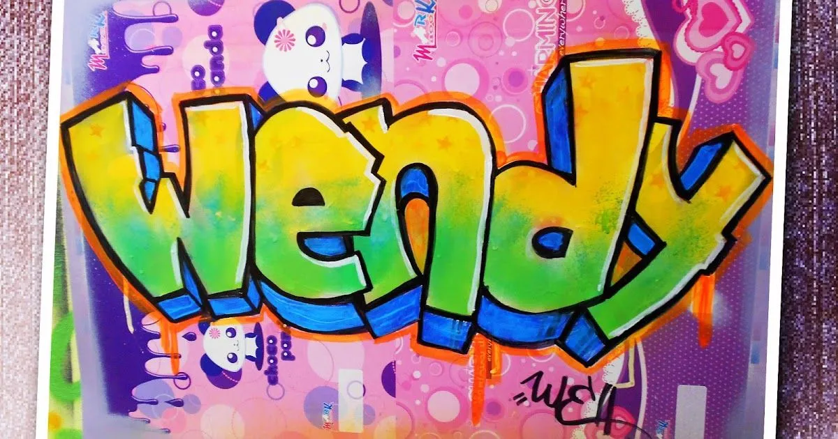 TU NOMBRE EN UN GRAFFITI - WELLINTENCION: WENDY