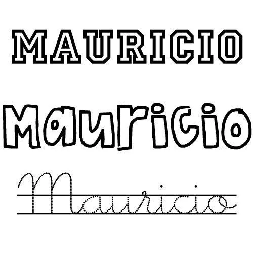 Nombre Mauricio para pintar e imprimir - Nombres del santo de ...