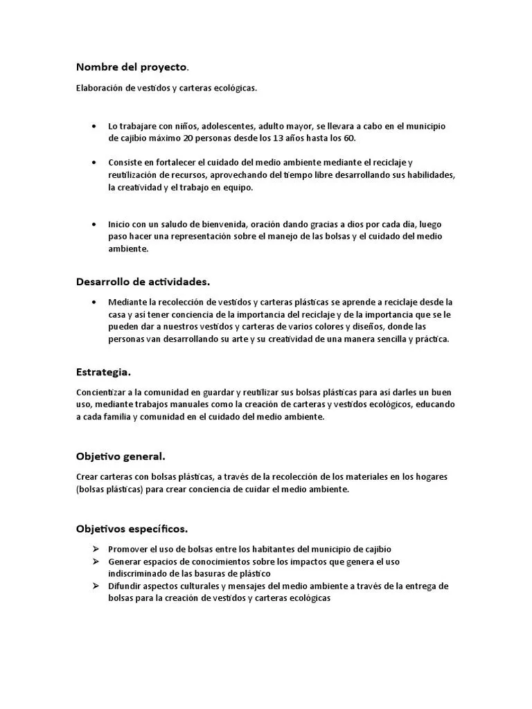 Nombre Del Proyecto | PDF | Reciclaje | Science Nombre Del Proyecto | PDF | Reciclaje | Science