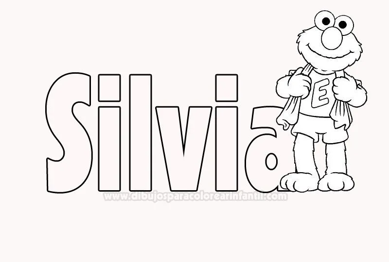 Nombre Silvia para colorear ~ Dibujos para Colorear Infantil Nombre Silvia para colorear ~ Dibujos para Colorear Infantil
