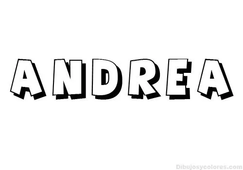 Nombres para colorear: Andrea ~ Dibujos para Colorear Infantil