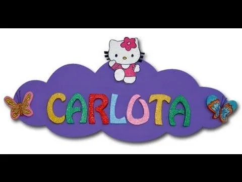 Nombres decorativos en relieve para habitaciones de bebé ...