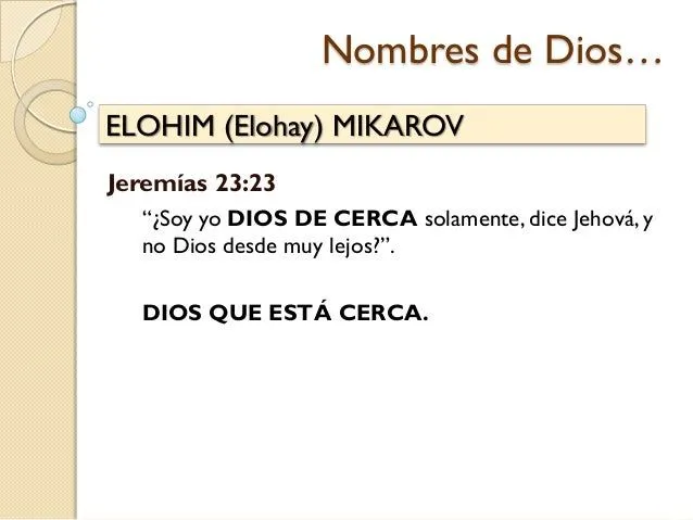 Los nombres de dios