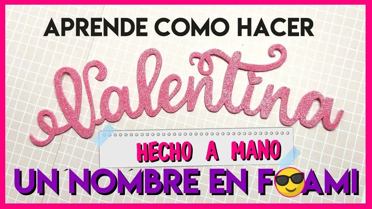 Nombres en foamy HECHO a MANO | Gomaeva - YouTube Nombres en foamy HECHO a MANO | Gomaeva - YouTube