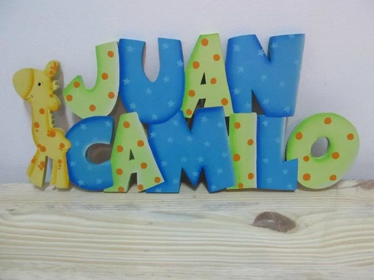 Nombres hechos a pedido en MDF de 10mm, decorados y con acabado en ... Nombres hechos a pedido en MDF de 10mm, decorados y con acabado en ...