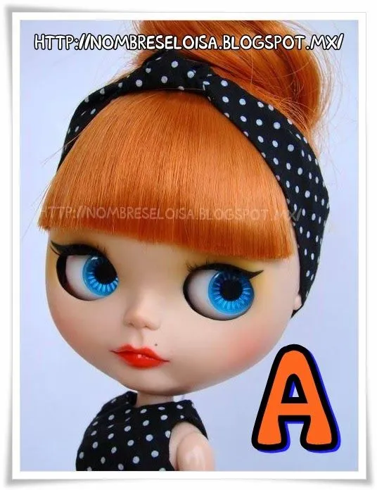 Nombres " Eloisa ": Iniciales muñequita naranja