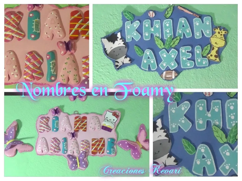 Nombres o Letras 3D en Foamy | Manualidades Nombres o Letras 3D en Foamy | Manualidades