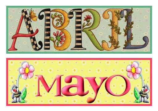 Nombres de los meses del año para imprimir - Imagui