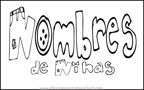 Nombres de Niñas para pintar ~ Dibujos para Colorear Infantil Nombres de Niñas para pintar ~ Dibujos para Colorear Infantil