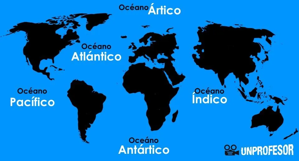 Nombres de los océanos del mundo - ¡Con mapas! Nombres de los océanos del mundo - ¡Con mapas!