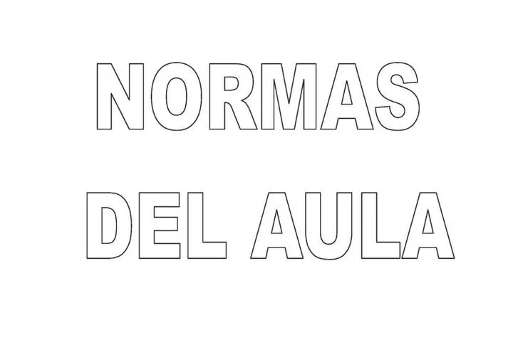 Normas de clase para colorear | Escuela en la Nube Normas de clase para colorear | Escuela en la Nube