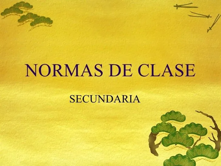Normas de clase. Secundaria