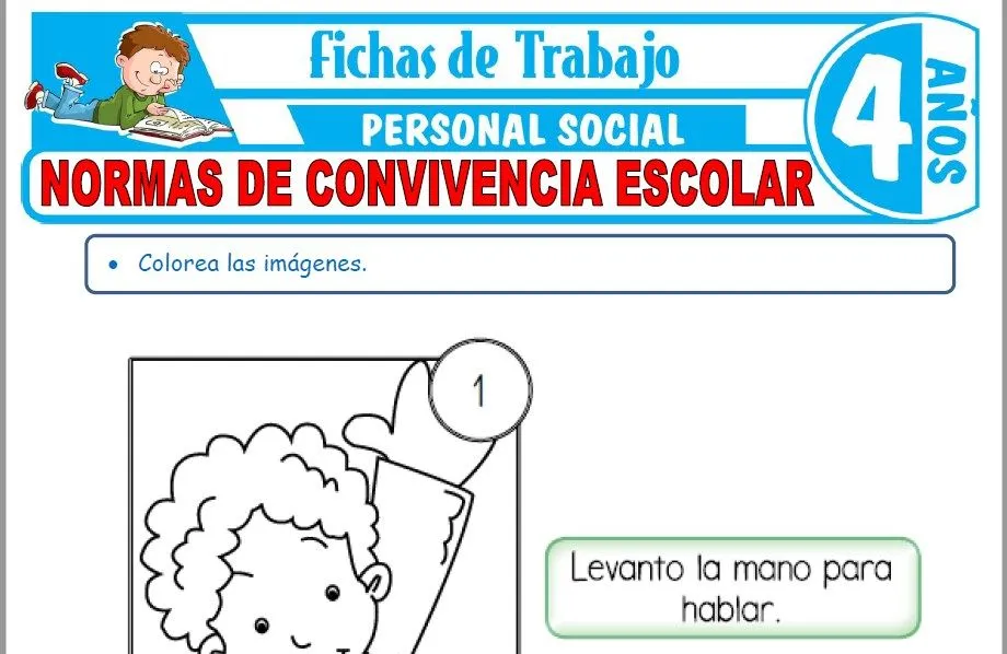 Normas de convivencia escolar para Niños de Cuatro Años – Fichas Normas de convivencia escolar para Niños de Cuatro Años – Fichas