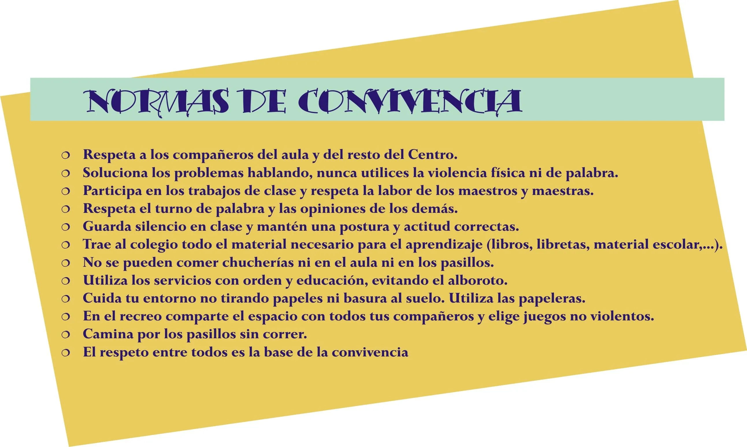 Las normas de convivencia - imágenes - Imagui