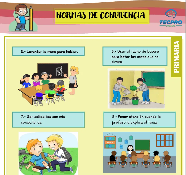 Normas de convivencia para tercero de primaria - Ciencias sociales - Tecpro Digital Normas de convivencia para tercero de primaria - Ciencias sociales - Tecpro Digital