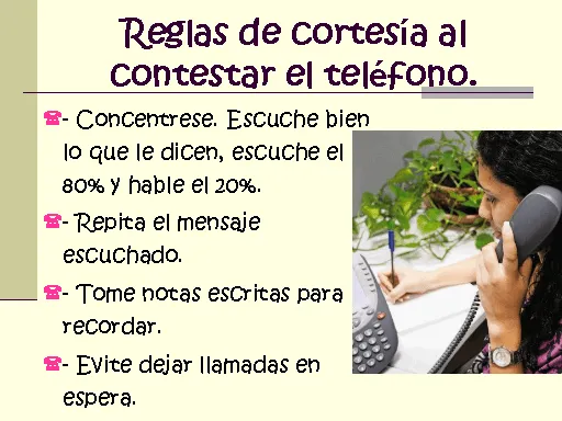 NORMAS DE CORTESIA TELEFONICA | PERFIL PROFESIONAL NORMAS DE CORTESIA TELEFONICA | PERFIL PROFESIONAL