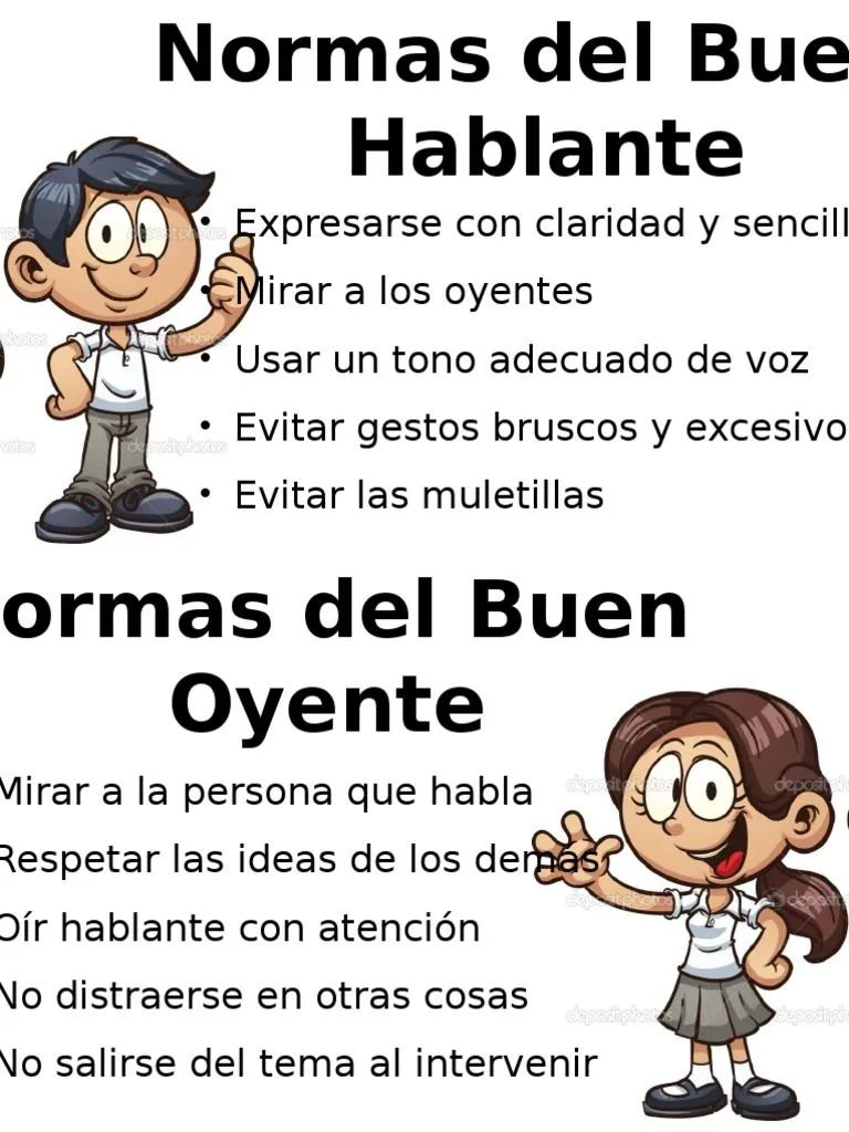 Normas Del Buen Oyente y Hablante para Estudiar | PDF