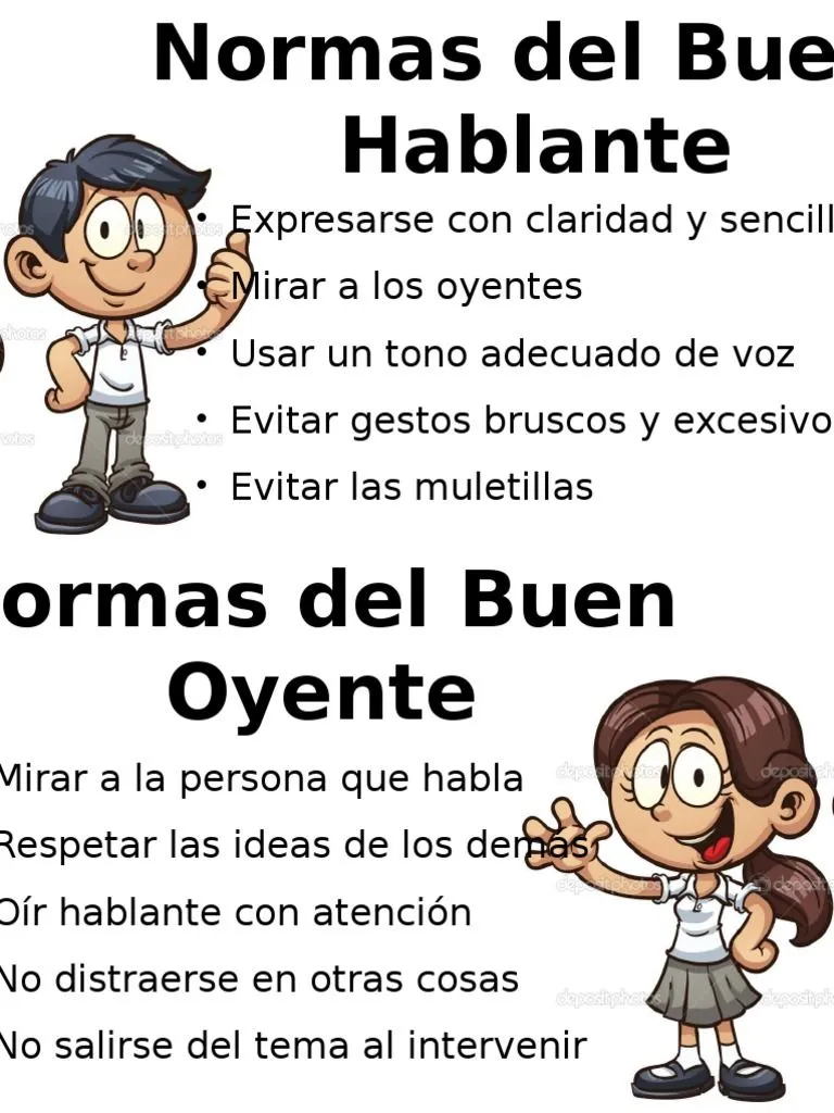 Normas Del Buen Oyente y Hablante para Estudiar | PDF Normas Del Buen Oyente y Hablante para Estudiar | PDF
