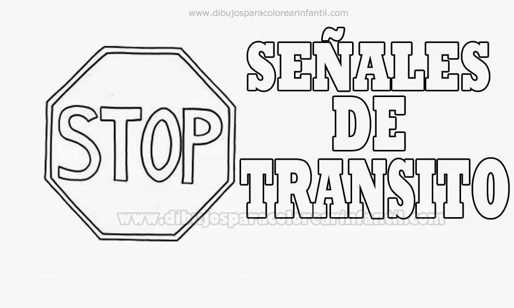 Señal de transito para colorear. - Imagui