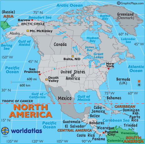 North America Map / Geography of North America / Map of North ...