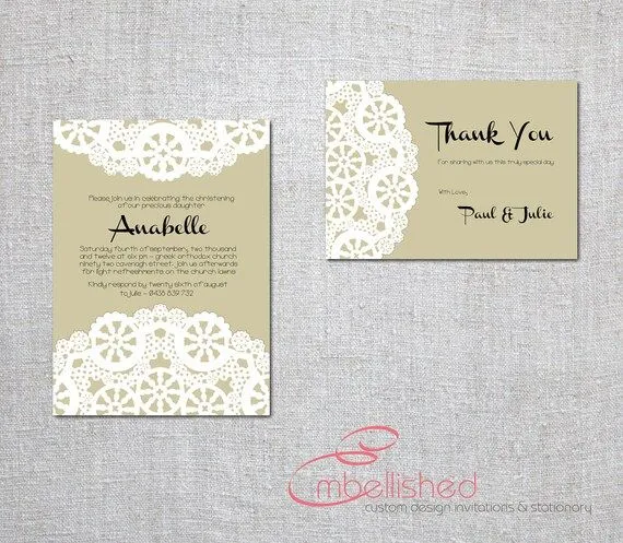 Nota de agradecimiento bautizo Lacey Baby Love por theprintablecafe