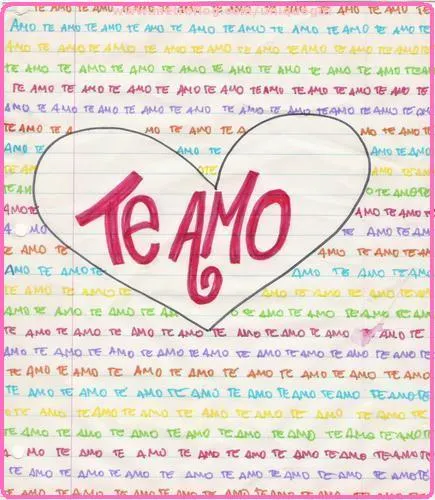 Nota escrita con letras de Te Amo - ∞ Solo Imagenes, Frases ... Nota escrita con letras de Te Amo - ∞ Solo Imagenes, Frases ...