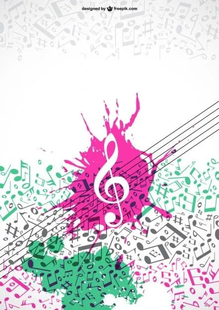 Notas musicales de colores | Descargar Vectores gratis