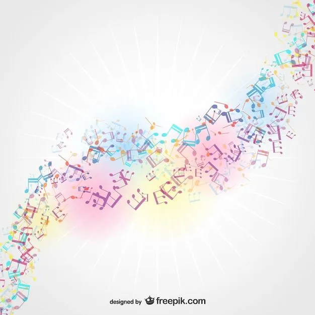 Notas Musicales De Colores | Fotos y Vectores gratis