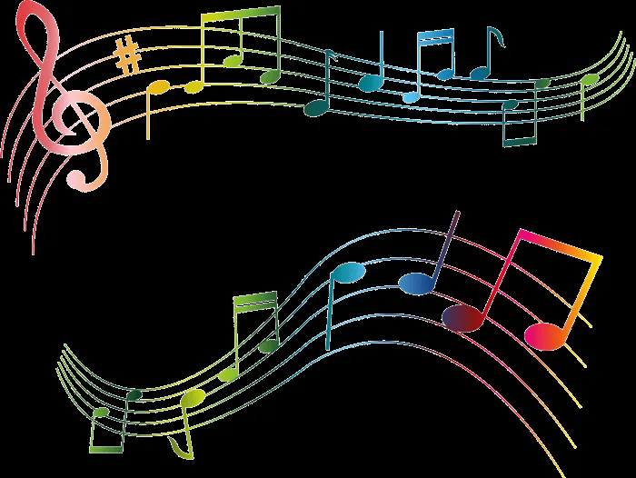 Notas musicales de colores wallpaper png - Imagui