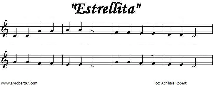 Notas musicales de estrellita - Imagui