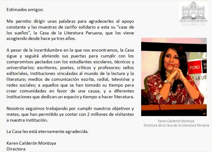 NOTICIAS DE ACTUALIDAD « Casa de la Literatura Peruana NOTICIAS DE ACTUALIDAD « Casa de la Literatura Peruana