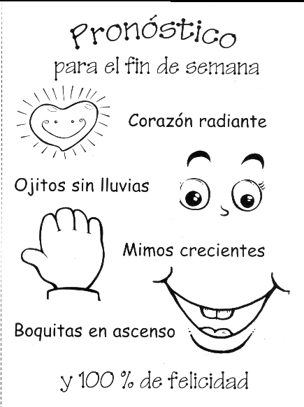 Notitas para fin de semana para colorear - Imagui