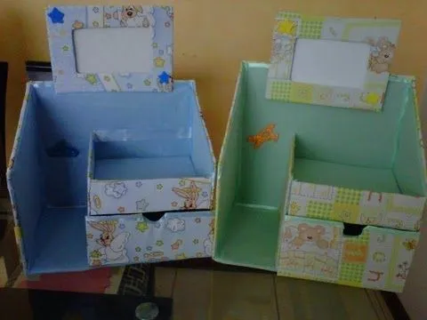 Novedades: Organizador hecho de cartón para bebés / ♥ - YouTube