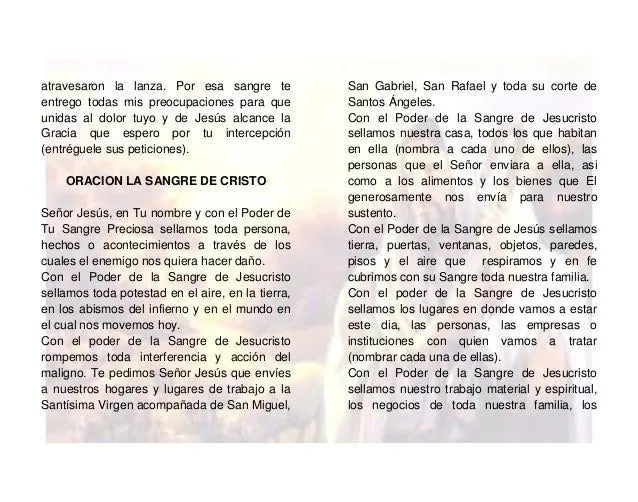 Novena a la sangre de cristo 1