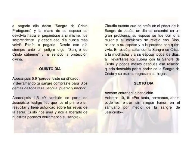 Novena a la sangre de cristo 1