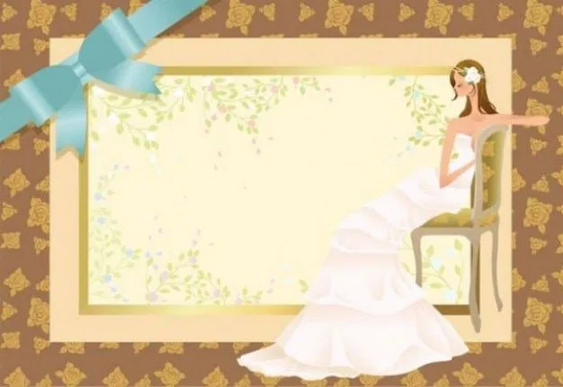 Novia en fondo de la invitación de la boda | Descargar Vectores gratis Novia en fondo de la invitación de la boda | Descargar Vectores gratis